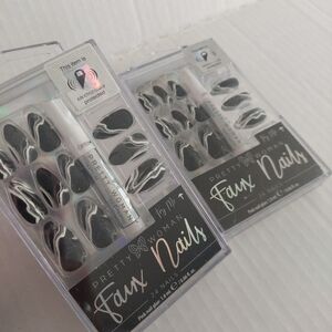 2pc Press ON Nails 24 Packs Each Halloween Nails Marble Nail Kit ( Bag B)